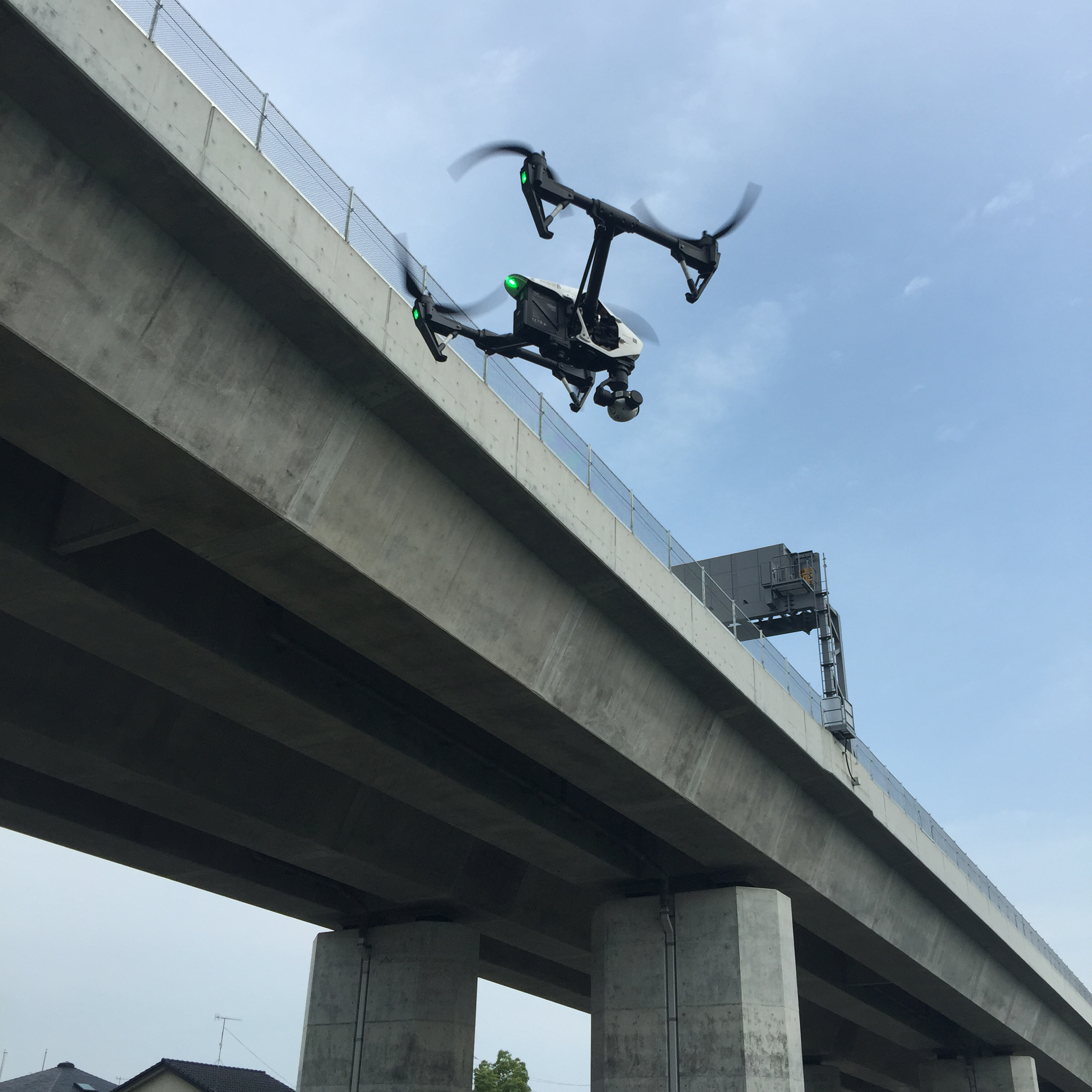 ドローンを活用した検証実験