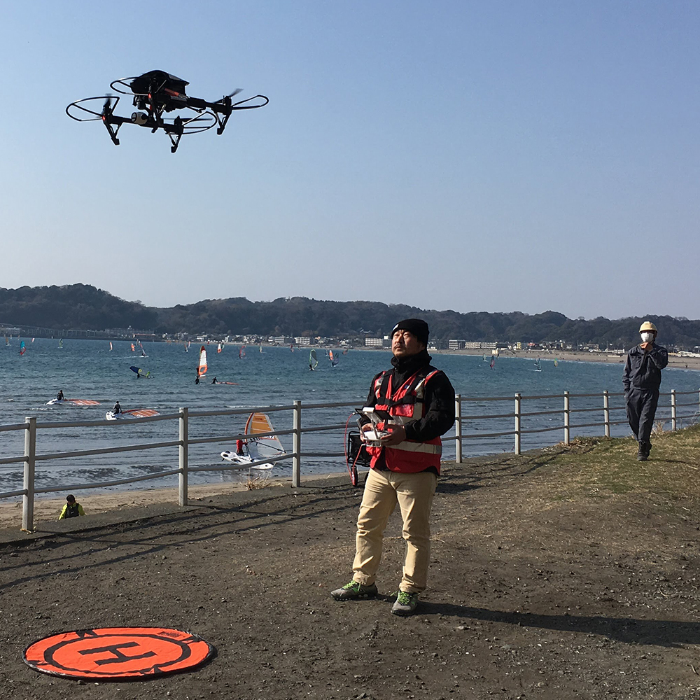 ドローンを使った工事進捗記録