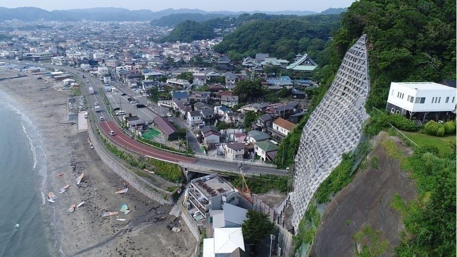 神奈川県の土木工事の状況報告や広報にドローン空撮をご利用いただいています