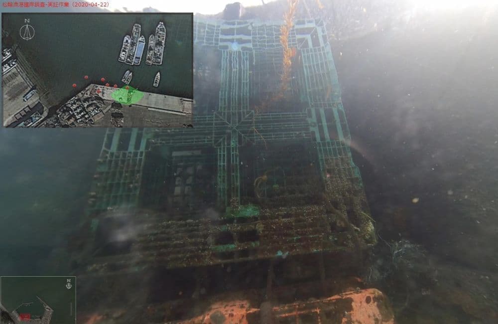 水中の360度パノラマVRは水中構造物の見える化に有効です