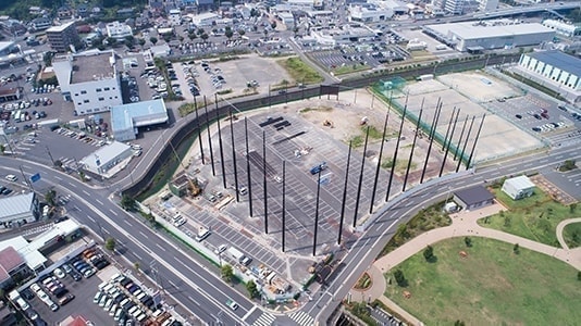 ドローンを活用した工事記録管理 竣工撮影