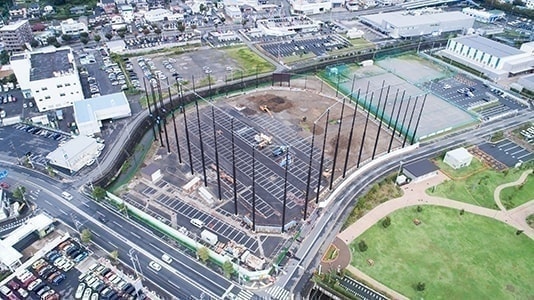 ドローンを活用した工事記録管理 竣工撮影