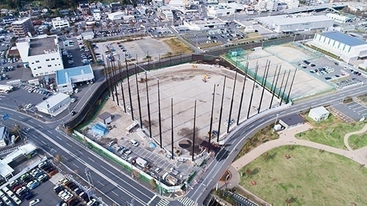 ドローンを活用した工事記録管理 竣工撮影